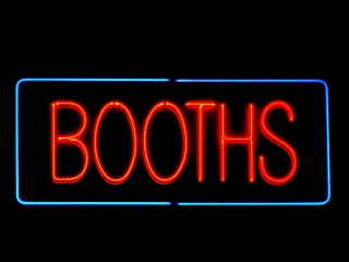 Image showing game booths neon sign