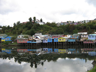 Image showing South American Fishing Huts