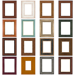 Image showing Set of wooden frames