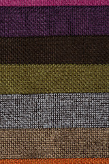 Image showing Multi color fabric texture samples