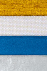 Image showing Multi color fabric texture samples