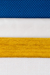 Image showing Multi color fabric texture samples