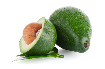 Image showing Avocados on white 