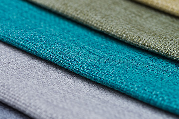 Image showing Multi color fabric texture samples