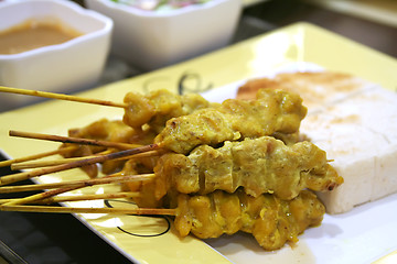 Image showing Satay skewers