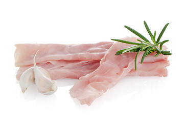 Image showing Fresh shaved ham