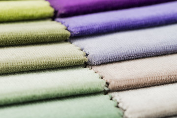 Image showing Multi color fabric texture samples