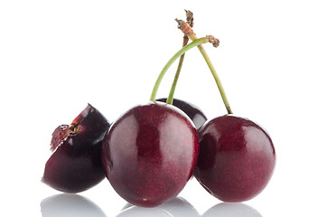 Image showing Red cherries 