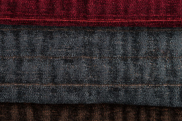 Image showing Multi color fabric texture samples