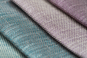 Image showing Multi color fabric texture samples