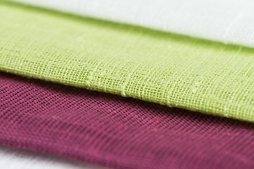 Image showing Multi color fabric texture samples