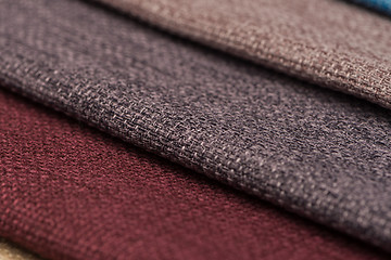 Image showing Multi color fabric texture samples