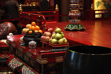 Image showing Chinese temple offerings