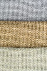 Image showing Multi color fabric texture samples