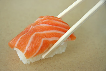Image showing Salmon sushi