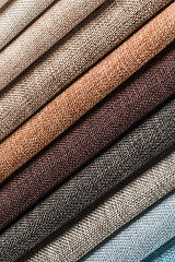 Image showing Multi color fabric texture samples