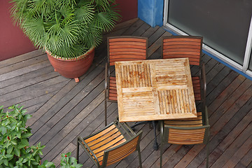 Image showing Restaurant overhead view