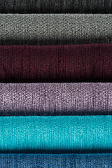 Image showing Multi color fabric texture samples