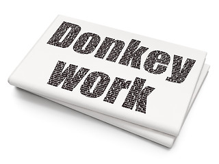 Image showing Business concept: Donkey Work on Blank Newspaper background