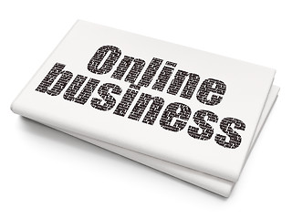 Image showing Finance concept: Online Business on Blank Newspaper background