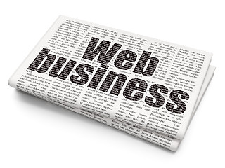 Image showing Web design concept: Web Business on Newspaper background