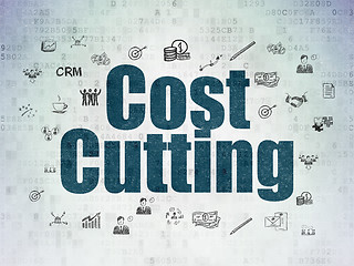 Image showing Finance concept: Cost Cutting on Digital Paper background