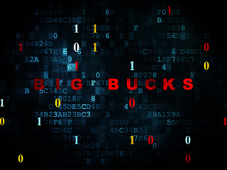 Image showing Finance concept: Big bucks on Digital background