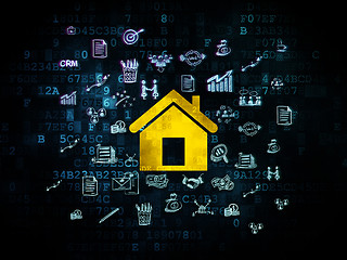 Image showing Finance concept: Home on Digital background