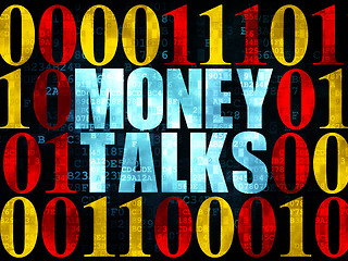 Image showing Business concept: Money Talks on Digital background