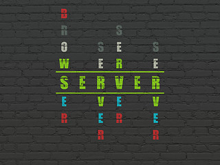 Image showing Web development concept: word Server in solving Crossword Puzzle