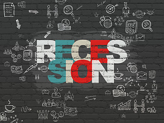 Image showing Finance concept: Recession on wall background