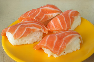 Image showing Salmon sushi