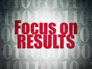 Image showing Business concept: Focus on RESULTS on Digital Paper background