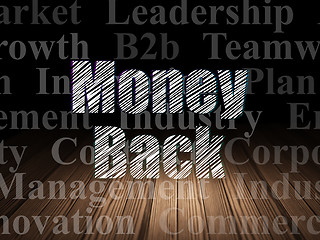 Image showing Finance concept: Money Back in grunge dark room