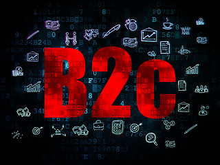 Image showing Finance concept: B2c on Digital background