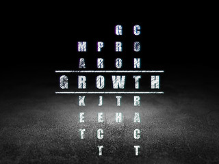 Image showing Finance concept: word Growth in solving Crossword Puzzle