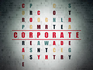 Image showing Finance concept: word Corporate in solving Crossword Puzzle