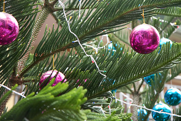 Image showing Christmas tree ornaments