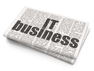 Image showing Business concept: IT Business on Newspaper background