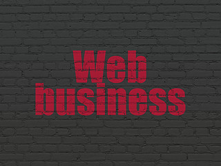 Image showing Web design concept: Web Business on wall background