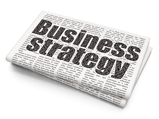 Image showing Business concept: Business Strategy on Newspaper background