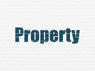 Image showing Finance concept: Property on wall background