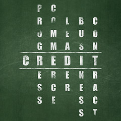 Image showing Finance concept: word Credit in solving Crossword Puzzle