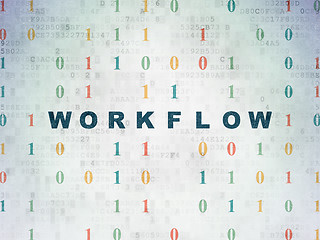 Image showing Finance concept: Workflow on Digital Paper background