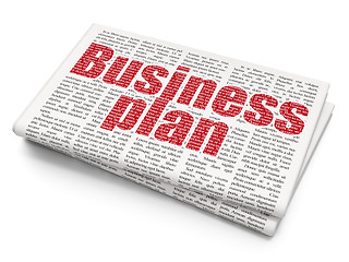 Image showing Business concept: Business Plan on Newspaper background