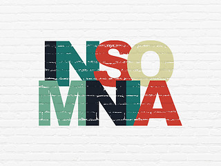 Image showing Health concept: Insomnia on wall background