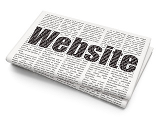 Image showing Web design concept: Website on Newspaper background