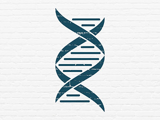 Image showing Health concept: DNA on wall background