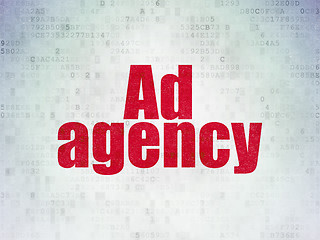 Image showing Marketing concept: Ad Agency on Digital Paper background