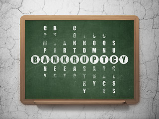 Image showing Business concept: word Bankruptcy in solving Crossword Puzzle